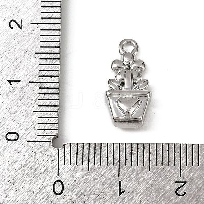 Brass Pave Clear Cubic Zirconia Pendants KK-L238-08P-1