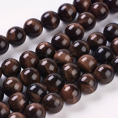 Natural Red Tiger Eye Beads Strands G-C076-10mm-1D-1