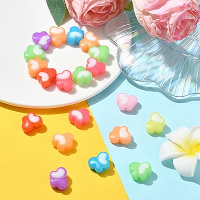 5 Bags Opaque Acrylic Beads OACR-CJ0001-73-1