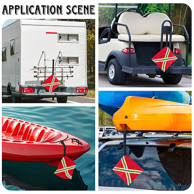 2Pcs Oxford Fabric Reflective Safety Flag for Kayaks AJEW-GF0014-19A-1