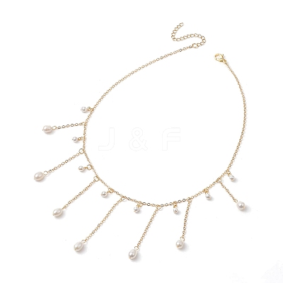 Shell Pearl Necklaces X1-NJEW-TA00186-1