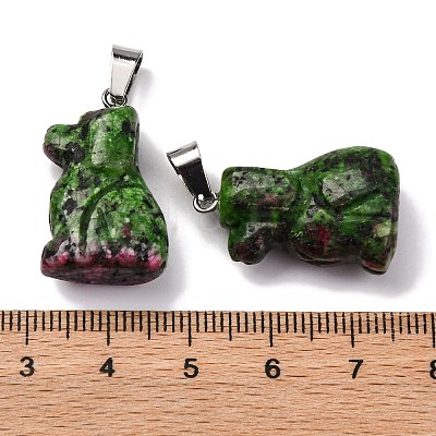 Dyed Natural Marble Pendants G-B127-07P-04-1