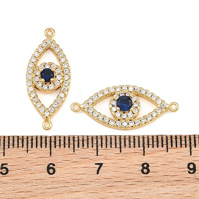 Brass Micro Pave Cubic Zirconia Connector Charms CU-CBAB719-01G-1