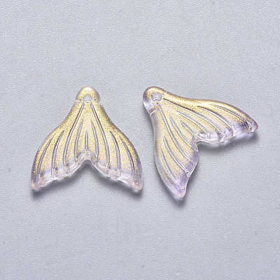 Transparent Spray Painted Glass Pendants X-GLAA-S190-009A-02-1