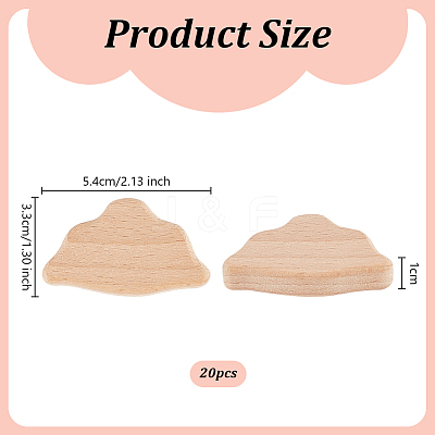 1 Set Unfinished Wooden Chips WOOD-OC0003-98C-1