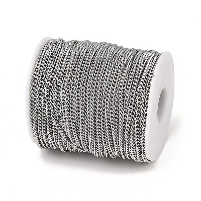 Tarnish Resistant 304 Stainless Steel Curb Chains CHS-R008-05-50m-1