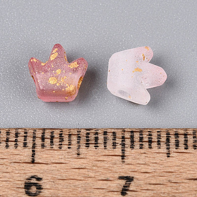 Frosted Transparent Acrylic Beads FACR-T009-01H-1