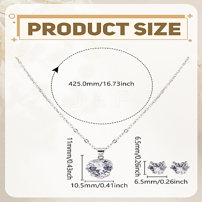 Heart Glass Pendant Necklaces & Stud Earrings Sets SJEW-LP0001-35-1