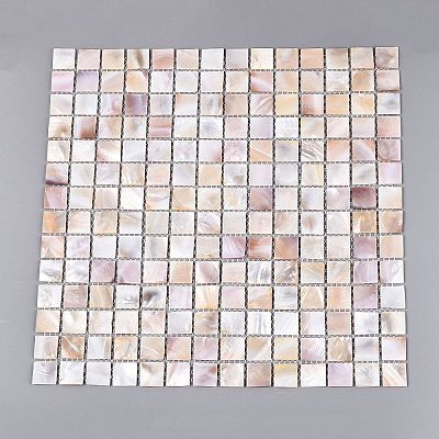Natural Freshwater Shell Mosaic Tile Cabochons SHEL-Q029-05B-1
