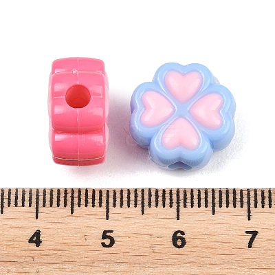 Printed Opaque Acrylic Beads MACR-B838-10-1