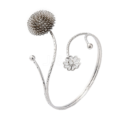 PincushionAlloy Arm Cuff Bangles for Girl Women LS-AJEW-A063-01B-G-1