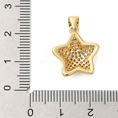 Brass Micro Pave Cubic Zirconia Pendants X-KK-A228-03G-1