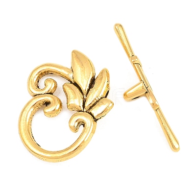 Leaf Tibetan Style Toggle Clasps LS-GLF0676Y-NF-1
