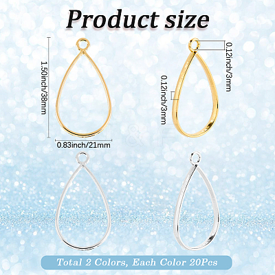40Pcs 2 Colors Alloy Pendants FIND-SP0004-97A-1