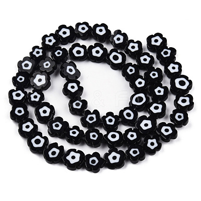 Handmade Evil Eye Lampwork Beads Strands LAMP-N029-018-09-1