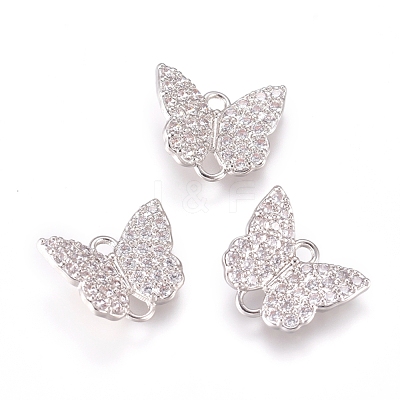 Brass Micro Pave Cubic Zirconia Links ZIRC-L070-80-1