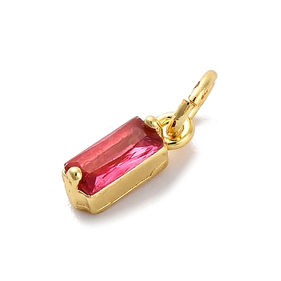 Brass Pave Cubic Zirconia Charms KK-F894-13G-05-1