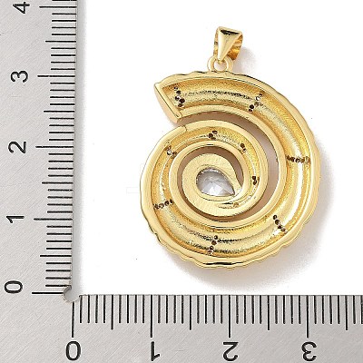 Brass and Glass Pendants KK-M300-05G-01-1