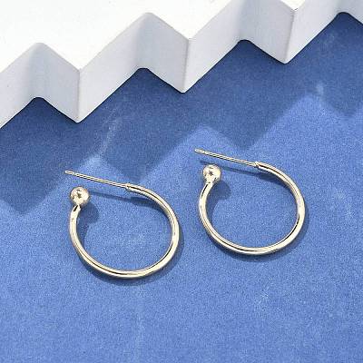 Brass Stud Earrings EJEW-L245-001LG-1