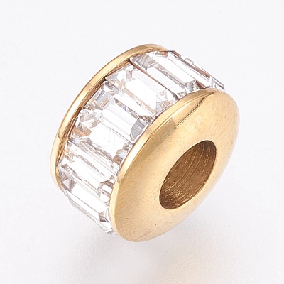 Ion Plating(IP) 304 Stainless Steel European Beads STAS-O097-122G-1