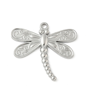 304 Stainless Steel Dragonfly Pendants STAS-S186-08C-P-1