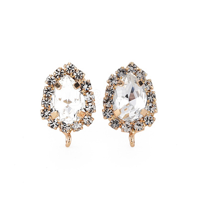 Brass Stud Earring Findings KK-Q253-009-1