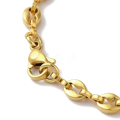 Ion Plating(IP) 304 Stainless Steel Coffee Bean Chain Bracelets for Women or Men BJEW-A019-01G-1