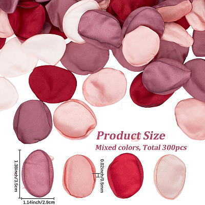 300Pcs Polyester Artificial Rose Flower Petals FIND-CN0002-43C-1