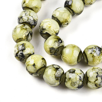 Baking Paint Glass Beads Strands DGLA-N003-10mm-A04-1