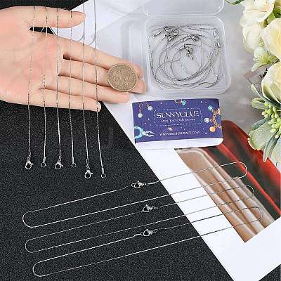 12Pcs 304 Stainless Steel Serpentine Chain Necklaces Set for Men Women NJEW-SC0001-26-1
