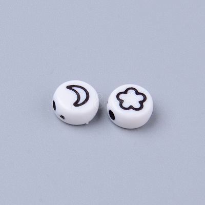 Opaque White Acrylic Beads MACR-S273-45B-1