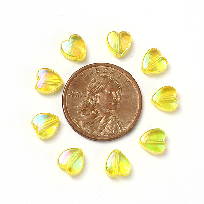 100Pcs Eco-Friendly Transparent Acrylic Beads TACR-YW0001-07E-1