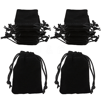 25Pcs Rectangle Velvet Drawstring Pouches TP-BBC0001-04B-03-1
