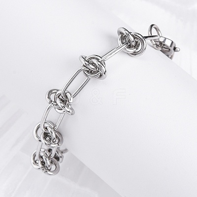 Tarnish Resistant 304 Stainless Steel Link Chain Bracelets X-BJEW-Z011-09P-1