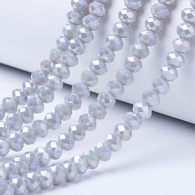Electroplate Glass Beads Strands EGLA-A034-P10mm-B11-1