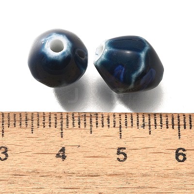 Vintage Style Glazed Ceramic Porcelain Beads PORC-H013-01-10-1
