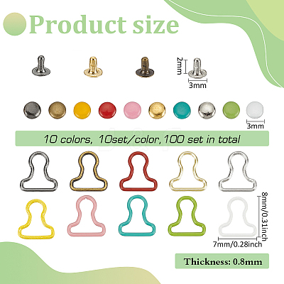 Alloy Soldier Clasp & Garment Rivets DIY-FG0005-94-1