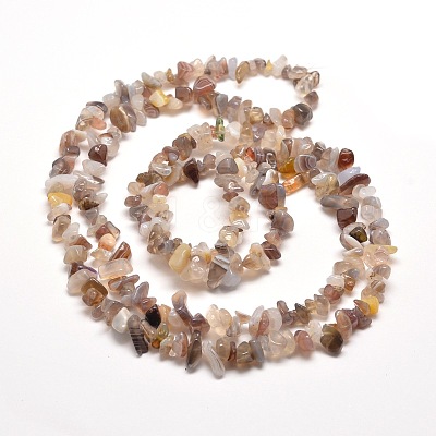 Natural Agate Chip Bead Strands X-G-M205-44-1