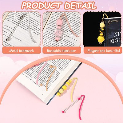 11Pcs 11 Colors Alloy Bookmarks AJEW-SZ0002-53-1