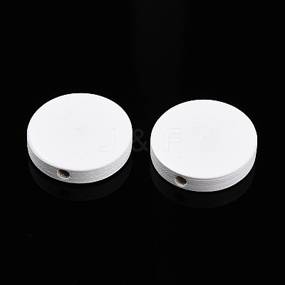 Painted Natural Wood Beads WOOD-WH0038-35B-02-1