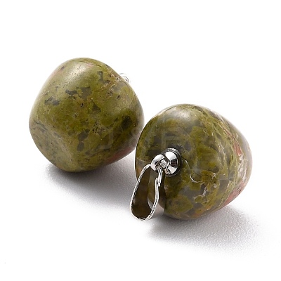 Natural Unakite Pendants G-Z022-01D-1