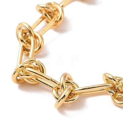 304 Stainless Steel Knot Link Chain Bracelet for Men Women LS-BJEW-E020-01G-1