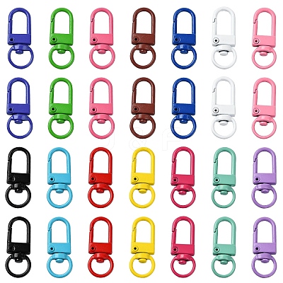 15 Colors Zinc Alloy Baking Paint Swivel Snap Hooks Clasps FIND-YW0005-53-1