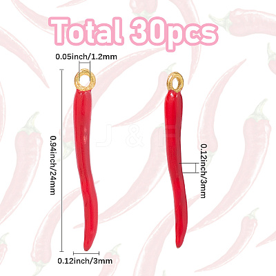 30Pcs Alloy Enamel Pendants FIND-SC0014-83-1