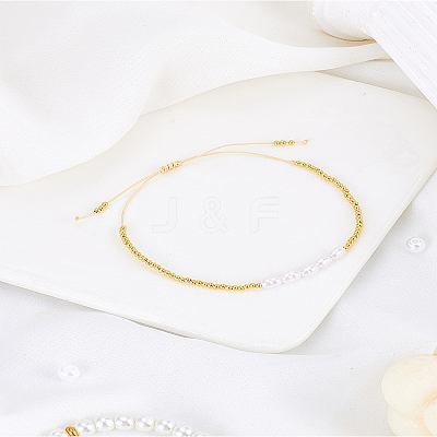 1Pc Brass Braided Bead Bracelets BJEW-LP0004-44-1