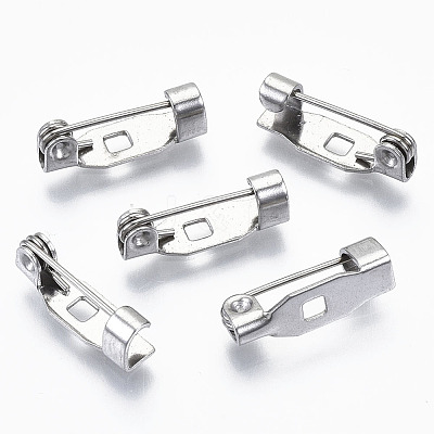Non-Tarnish 304 Stainless Steel Pin Brooch Back Bar Findings STAS-S079-199-1