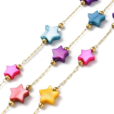 Ion Plating(IP) Real 18K Gold Plated 316 Stainless Steel Paperclip Chains AJEW-Z026-02E-1