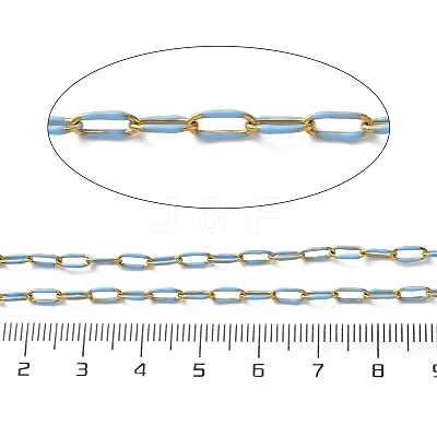 304 Stainless Steel Enamel Cable Chains CHS-R020-02G-01-1