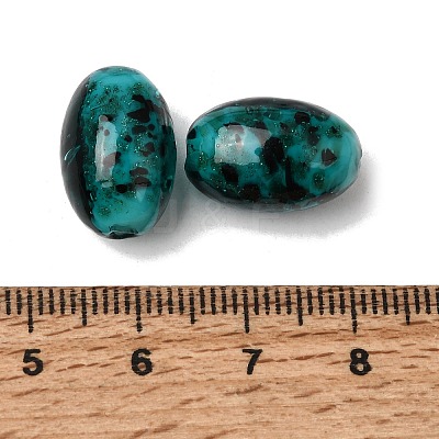 Handmade Gold Sand Lampwork Beads LA-CBAC6A6-01B-1