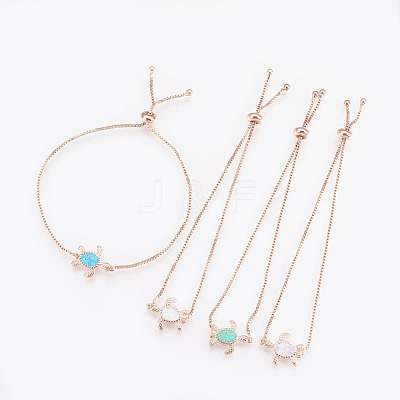 Adjustable Brass Bolo Bracelets BJEW-L618-02RG-1